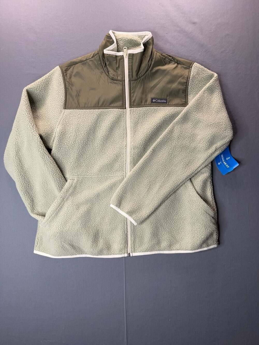 Columbia Creekside View Overlay Full Zip Fleece Women’s Size XL Green Jacket NWT